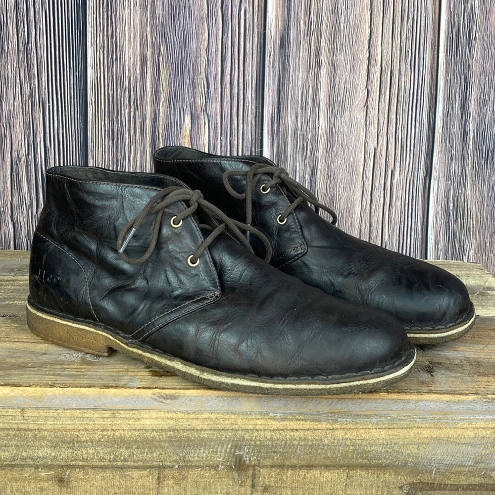 Men’s Ugg Leighton Brown Leather Chukka Boots- Size 11